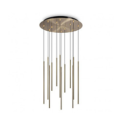 Ideal Lux Suspension Filo 12 ampoules Métal,aluminium Laiton