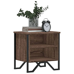 Avis vidaXL Table de chevet chêne marron 40x30x40 cm bois d'ingénierie