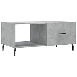 Maison Chic Table basse,Table Console Table d'appoint, Table pour salon gris béton 90x50x40 cm bois d'ingénierie -MN21221