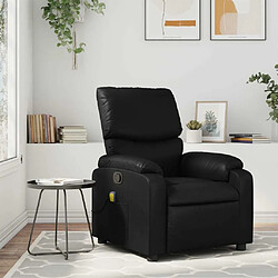 Maison Chic Fauteuil de massage inclinable,Fauteuil luxe de relaxation Noir Similicuir -MN60288