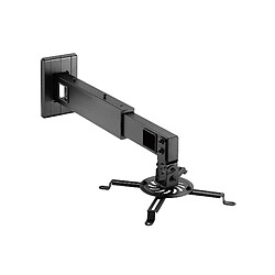 Kimex Support mural vidéoprojecteur, Longueur réglable 46-60cm, Noir