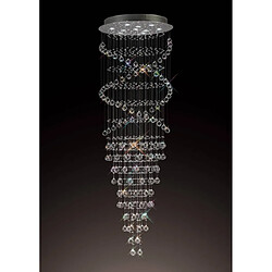 Luminaire Center Suspension Colorado Corkscrew 10 Ampoules chrome poli/cristal