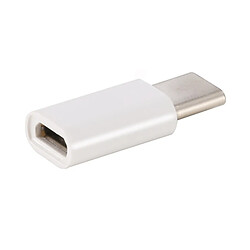 Wewoo Câble blanc pour Samsung Galaxy S8 & S8 + / LG G6 / Huawei P10 & P10 Plus / Xiaomi Mi6 & Max 2 et autres Smartphones USB-C / Type-C 3.1 Mâle à Micro USB Adaptateur Convertisseur Femelle, Longueur: 3cm,