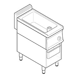 Sauteuse électrique - 15 litres - gamme 700 - Tecnoinox