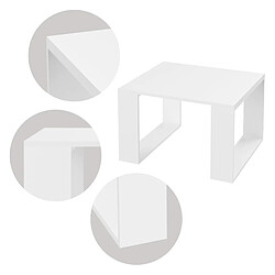 Acheter Table basse 65x65x40 cm Blanc ML-Design