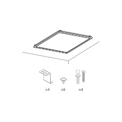 Inspired Kit d'accessoires LED 2 'Z' Type: Feuille de type 'Z' Ironx4Pcs, M3X7 Screwx8Pcs, Vis Anchorx4Pcs, M4X25 Screwx4Pcs