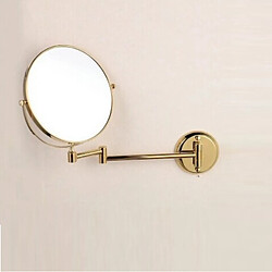 Universal Miroir de bain en laiton et or 8 pouces miroir de maquillage de salle de bain pliant miroir rétractable double face