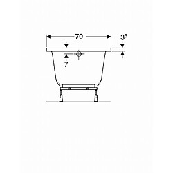 Avis Baignoire rectangulaire GEBERIT Renova - Avec pieds - 170 x 70 cm - 554.314.01.1