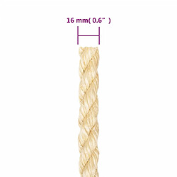 Avis vidaXL Corde 100 % sisal 16 mm 25 m