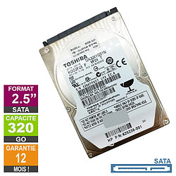 Disque Dur 320Go SATA 2.5 Toshiba MK3261GSYN 7200rpm 16Mo · Reconditionné 