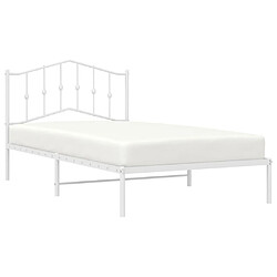 Avis Maison Chic Lit adulte - Cadre de lit métal avec tête de lit pour chambre blanc 107x203 cm -MN77814