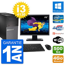 PC Tour Dell 3020 Ecran 19" Intel i3-4130 RAM 4Go Disque 500Go Windows 10 Wifi - Occasion