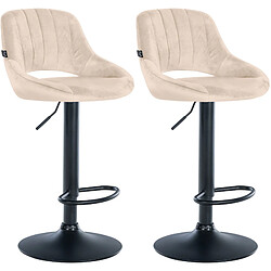 Non Lot de 2 tabourets de bar Milet velours B