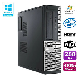 PC DELL Optiplex 390 DT G630 2.7Ghz 16Go 250Go DVD WIFI HDMI W7 - Occasion