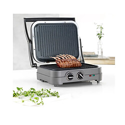 Grill-viande 1600w 1334 cm² acier brossé - GR47E - CUISINART