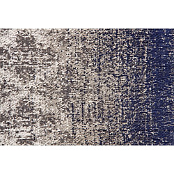 Aubry Gaspard Tapis jacquard bleu 110 cm.