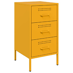 Acheter vidaXL Tables de chevet 2 pcs jaune moutarde 36x39x68 cm acier