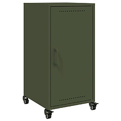 vidaXL Buffet vert olive 36x39x72 cm acier