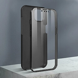 Avizar Coque iPhone 13 Mini Arrière Rigide noir et Avant Souple Transparent pas cher