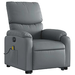 Avis vidaXL Fauteuil inclinable de massage électrique gris similicuir