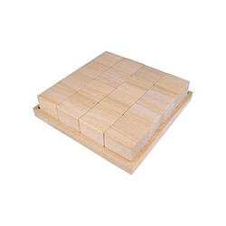 Artemio Plateau avec 16 cubes en bois - 26,5 x 26,5 x 6,5 cm