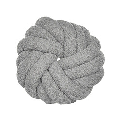 Beliani Coussin AKOLA Bouclé 31 x 31 cm Unicolore Gris