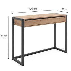 Homestyle4U Console Bois Style Industriel Rangement