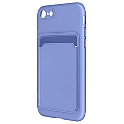 Coque iPhone SE 2022, 2020, 8 et 7 Silicone Souple Porte-carte Forcell Violet