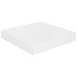 vidaXL Étagère murale flottante Blanc brillant 23x23,5x3,8 cm MDF