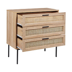 Acheter Beliani Commode 3 tiroirs en bois clair PASCO