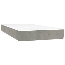 Acheter vidaXL Sommier à lattes de lit et matelas Gris clair 90x190 cm Velours