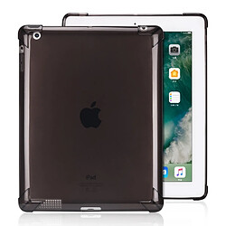 Wewoo Housse Étui Coque de protection antichoc pour TPU hautement transparent et totalement iPad 4/3/2 Noir