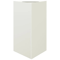 Acheter vidaXL Jardinières 2 pcs blanc triangulaire 50x43x75 cm acier