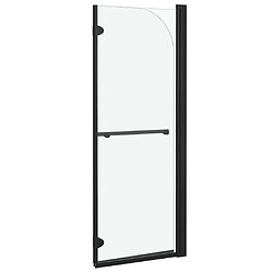 Avis vidaXL Cabine de douche pliable 2 panneaux ESG 95x140 cm Noir