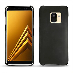 Coque cuir Samsung Galaxy A8 (2018) - Coque arrière - Noir ( Nappa / Black ) - NOREVE