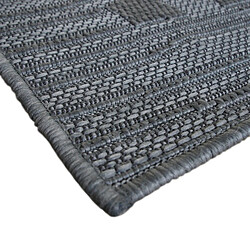 Avis Thedecofactory JUTA ASPECT BOX - Tapis aspect jute motif quadrillé gris 120x160