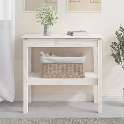 Maison Chic Table console | Meuble d'entrée | Table d'appoint Blanc 80x40x75 cm Bois de pin solide -GKD92691