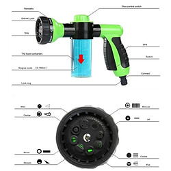 Avis Wewoo Outils multifonctionnels d'arrosage de jardin d'arme à feu de mousse de voiture arrosage de douche d'animal familier, livraison aléatoire de couleur, sans conduite d'eau