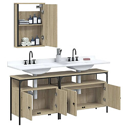 Avis vidaXL Ensemble de meubles de salle de bain 3 pcs chêne sonoma