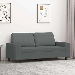 Maison Chic Canapé à 2 places,Sofa de Salon,Canapé droit Gris foncé 140 cm Tissu -GKD124402