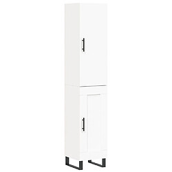 vidaXL Buffet haut Blanc 34,5x34x180 cm Bois d'ingénierie