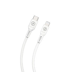 Muvit Câble Lightning vers USB-C Charge 60W et Synchronisation 1,2m Blanc