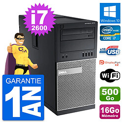 PC Tour Dell OptiPlex 9010 Intel i7-2600 RAM 16Go Disque 500Go Windows 10 Wifi - Occasion