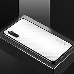 Wewoo Coque Pour Xiaomi 9 SE étui de protection en verre dégradé de texture blanc