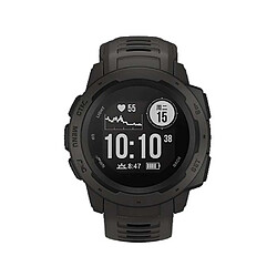 Wewoo Bracelet pour montre connectée Dragonne de remplacement en silicone Garmin Instinct 22mm Noir