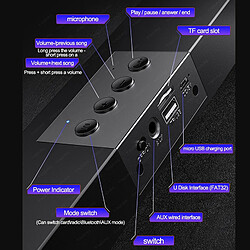 Acheter Universal Accueil Théâtre Système audio Bluetooth Haut-parleurs Ordinateur Haut-parleurs TV Boîte haut-parleurs Radio Music Center Boîte Booster Colonne | Subwoofer (Noir)