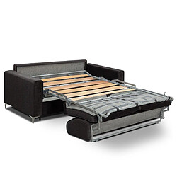 Acheter Inside 75 Canapé convertible express JACKSON 160cm sommier lattes cuir vachette marron matelas 16 cm