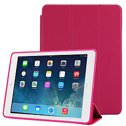 Wewoo Smart Cover Housse en cuir intelligente à traitement naturel triple avec fonction veille / réveil & support pour iPad Air 2 Magenta