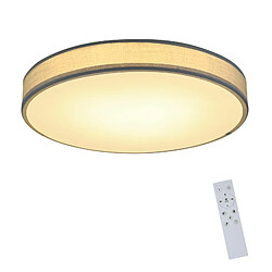 ZMH LED Plafonnier Ø38CM Abat-jour tissu rond 38 W Chambre Whonzimmer