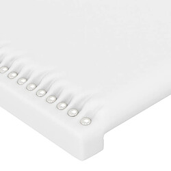 Acheter vidaXL Tête de lit à LED Blanc 93x16x118/128 cm Similicuir